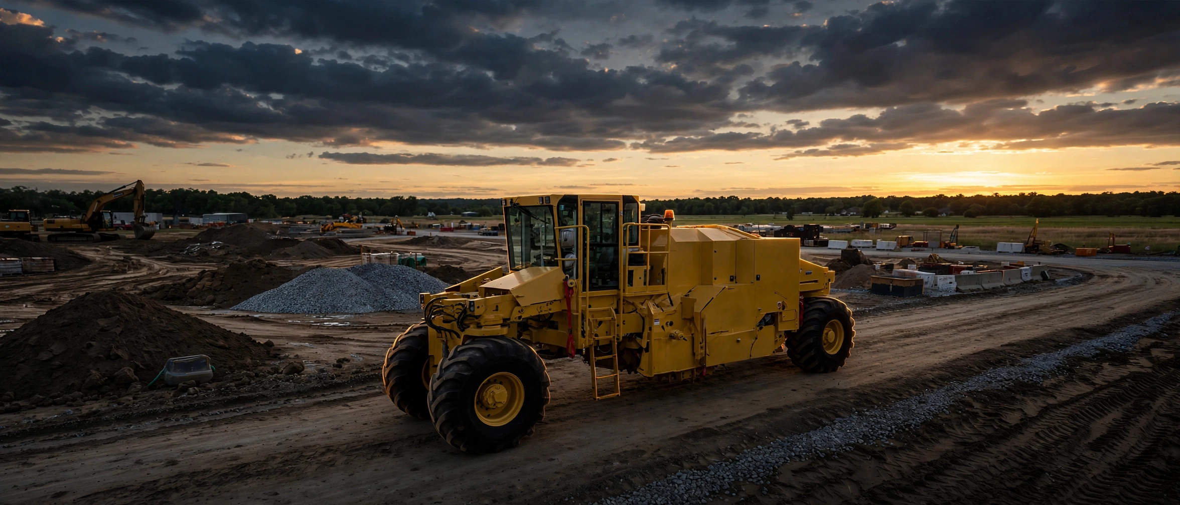 Soil stabilizer actively mixing and reclaiming soil