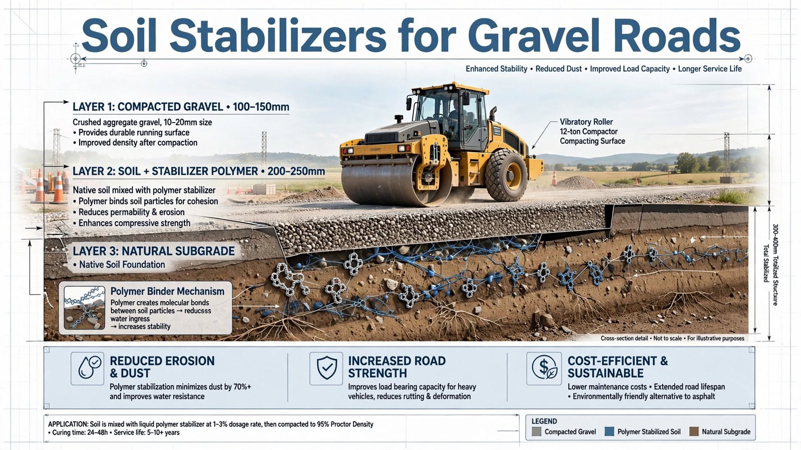 Soil Stabilizers for Gravel Roads