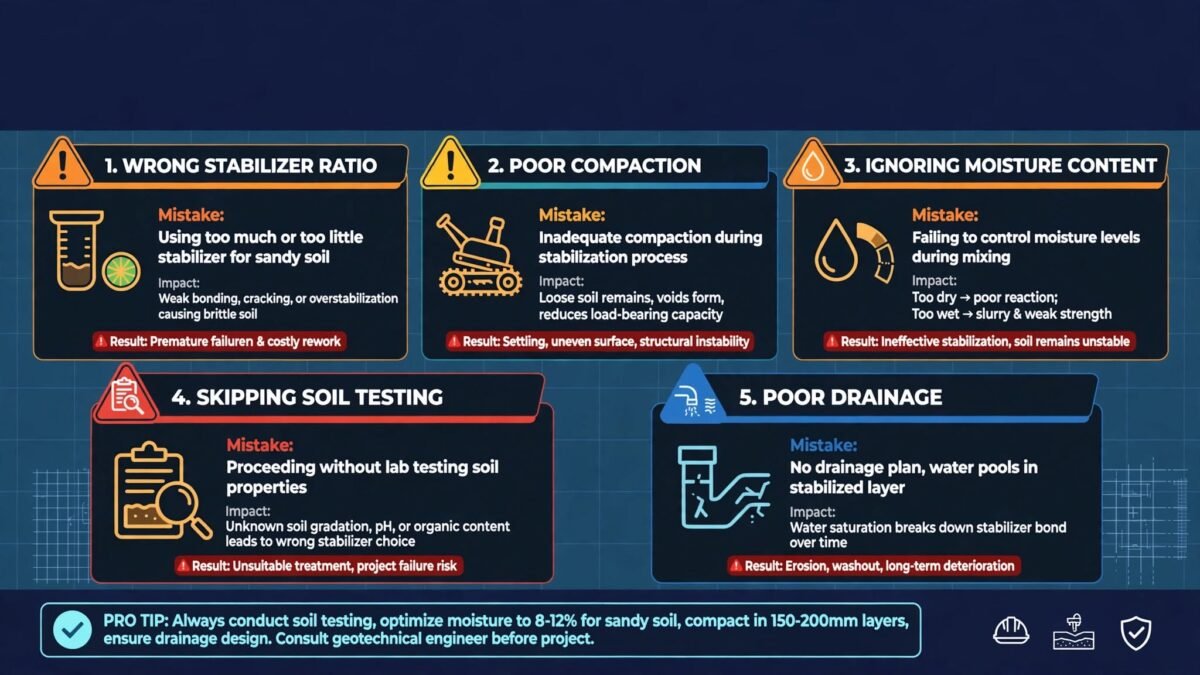 Soil Stabilizers for Sandy Soil: 5 Critical Mistakes That Ruin Your Project