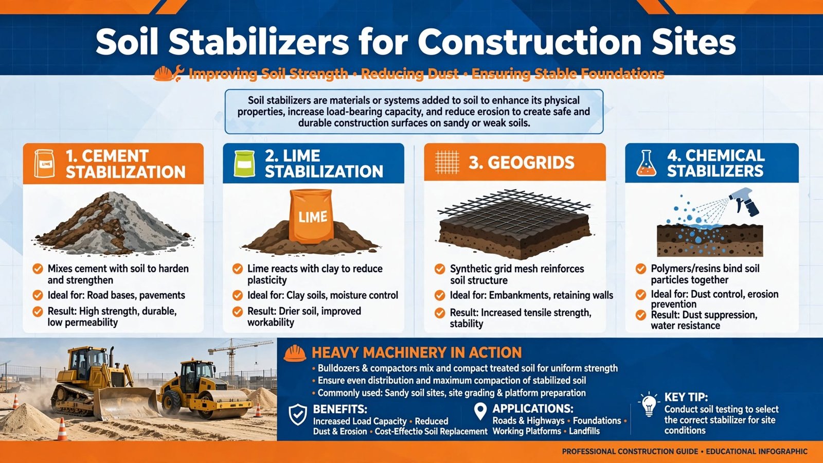 Soil Stabilizers for Construction Sites